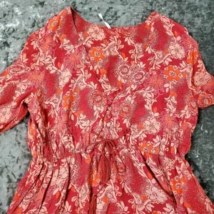 Free People Red Floral‎ Dress thumbnail 3