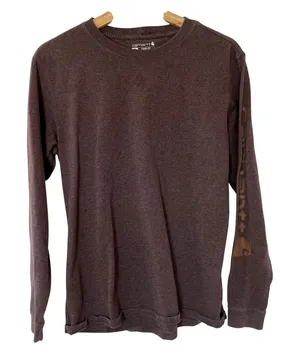 Carhartt loose fit purple pullover sweater women's size medium casual top thumbnail 1