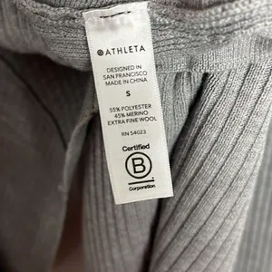 Athleta solstice gray merino wool wrap cardigan thumbnail 5