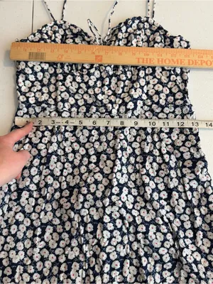 Oh Polly Princess Polly Rowi mini dress blue white‎ ditsy floral print with tie straps 4 thumbnail 7