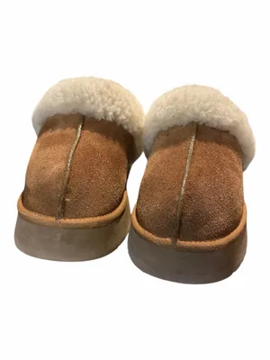 UGG  Chestnut Suede Shearling Cuff Slip-Ons thumbnail 2