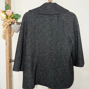 Ann Taylor Black Gray Wool Blend Blazer Size 10‎ thumbnail 5