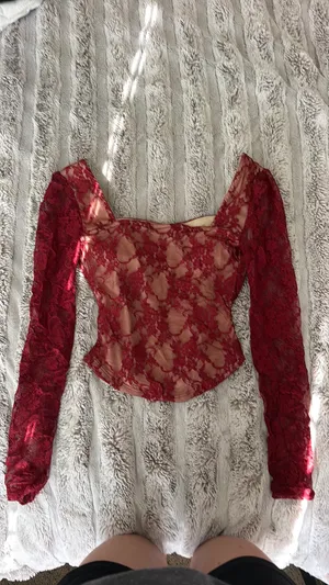 Rue 21 Red Lace Top thumbnail 2