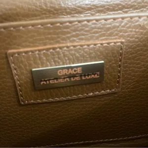 Grace Atelier de luxe ‎ Brown Clutch Bag Purse Snap Closure thumbnail 6