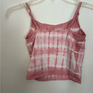 American Eagle AE Pink Tie Dye Crop Tank Spaghetti Strap XS Cotton thumbnail 6