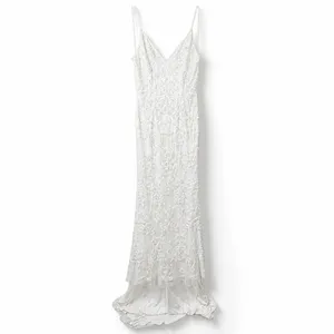 NEW Lulus Luxe Bridal Everlasting Passion Sequin Breaded Backless Wedding Dress thumbnail 6