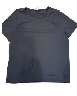 Athleta In Motion Seamless Tee Workout Top Shirt L Black thumbnail 3