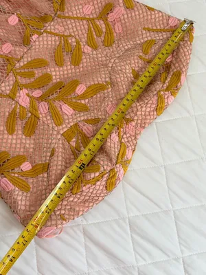 Eva Franco Anthropologie Pink Embroidered Floral Strapless Cocktail Dress 10 NWT thumbnail 6