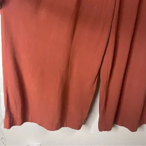 Fashion On Earth Small Boho Burnt Orange Cropped Wide Leg Pants thumbnail 3
