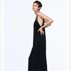 Zara Elegant Black Lace Maxi Dress thumbnail 4