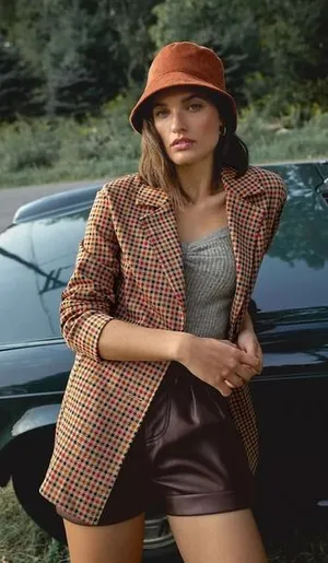 Anthropologie AVEC LES FILLES Longline Plaid Blazer Jacket Preppy Academia Small thumbnail 1
