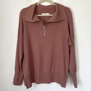 Abercrombie & Fitch Dark Rose Soft A&F Collection 1/4 Zip Sweater ~ Size S thumbnail 1