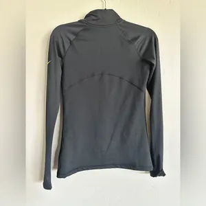 Nike pro hyper warm women’s black quarter zip long sleeve size medium thumbnail 4