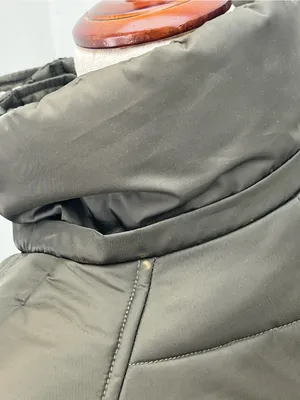 Kenneth Cole New York Olive Green Womens Quilted Puffer Coat Jacket Size Medium thumbnail 5