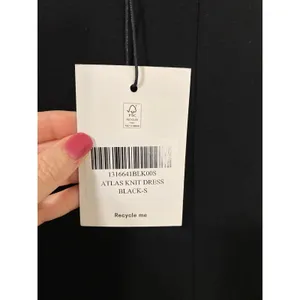 Reformation Atlas Knit Dress Black Mock Neck Mini Dress Small thumbnail 4