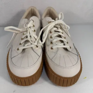 Sorel 10.5 Ona Ave Low Court Sneaker Platform Leather Sporty Chalk Gum Sole Shoe thumbnail 13