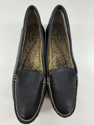 Eastland Daytona Black Leather Driving Loafers Comfort Moc Flats‎ Women’s 7 thumbnail 5