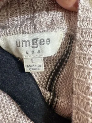 Umgee Striped Boho Fringe Hem Open Cardigan Tan Orange Black thumbnail 5