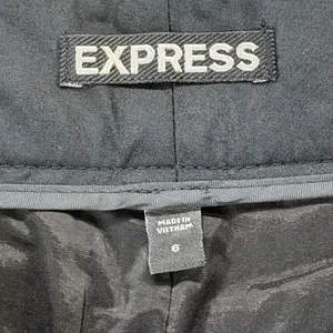 Express Tweed Shorts Women 6 Silver Metallic Black Pockets Cuffed‎ Lined Party thumbnail 9