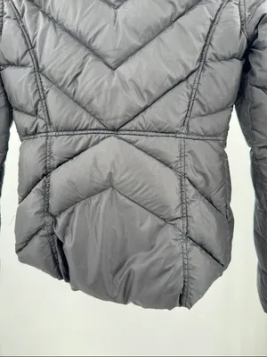 J. Crew Women's Black Chevron-Quilted Puffer Jacket down filled winter xs thumbnail 4