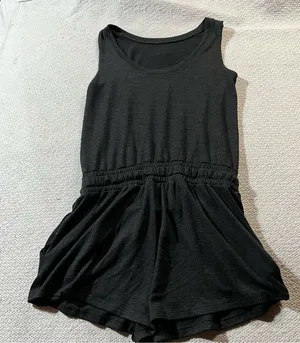 Wilfred Free Black Sleeveless Sweat Romper Size Small Athleisure Loungewear EUC thumbnail 5
