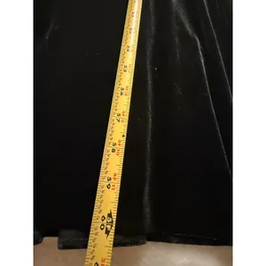 Azazie Black Velvet One Shoulder Maxi Dress Gown‎ Women Size A8 Ruched Formal thumbnail 3