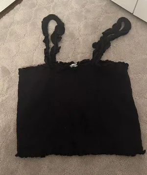 Aerie Black  Ruffle Tank thumbnail 1