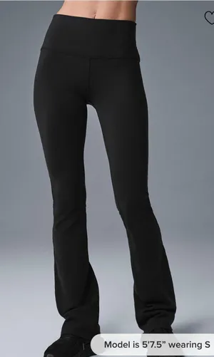 Alo Black Bootcut Flare 7/8 Leggings thumbnail 1