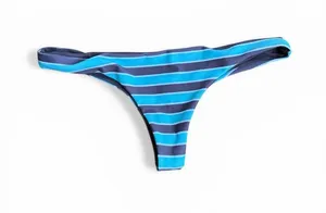 NWOT L*Space Forever striped thong style bikini bottoms thumbnail 1