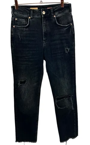 Anthropologie Pilcro Vintage Straight Distressed‎ Jeans Black Size 27 thumbnail 1
