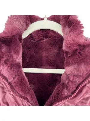 Nicole Miller Reversible Quilted Faux Fur Puffer Vest Wine Burgundy Medium NWT thumbnail 5