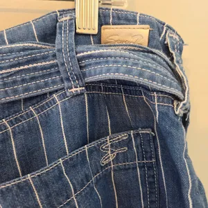 Seven7 Striped Tie Belt Waist Wide Leg Jeans thumbnail 9