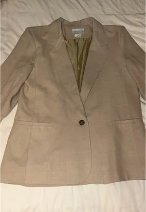 Vintage Beige Blazer Tan Size 14 thumbnail 1