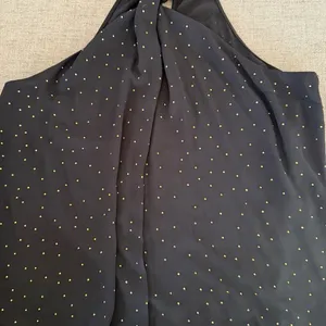 Inc back and gold stud halter cross neck top L Black Size L thumbnail 6