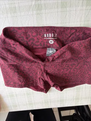 NOBULL Burgundy Leopard Print Running Shorts thumbnail 6