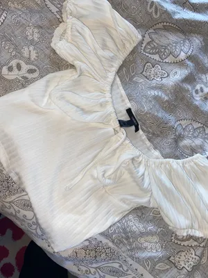 Forever 21 White Crop Top thumbnail 3