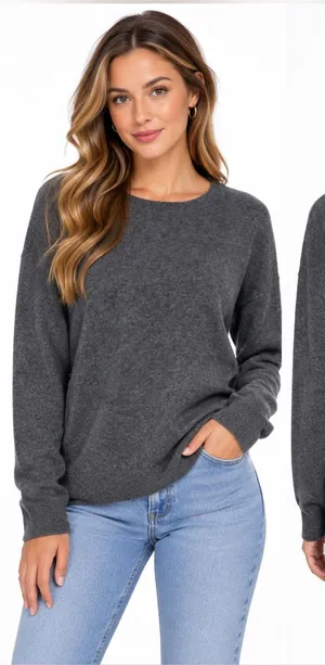 Grey 100% cashmere sweater by J Crew Large thumbnail 1