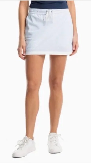 Southern Tide kyle sky blue striped skort with white built in shorts. Size Med thumbnail 1