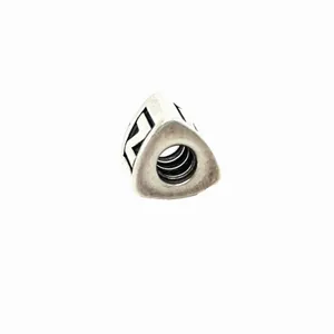 Pandora Authentic Sterling Silver Letter Z Alphabet Block Initial Charm thumbnail 2