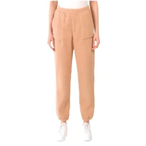 Blank NYC Tan Camel Teddy Bear Sherpa‎ Fleece Elastic Waist Jogger Pants Size M thumbnail 2