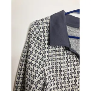 Free People Polo Top Women Size M Neutral Combo NWT Floral Geometric Long Sleeve thumbnail 4