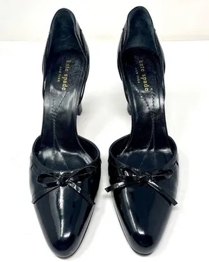 KATE SPADE black patent leather heels, made in Italy, size 8B thumbnail 2