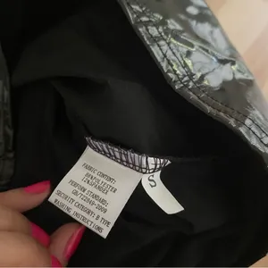 Black vinyl dress Sz S with lace detailing thumbnail 2