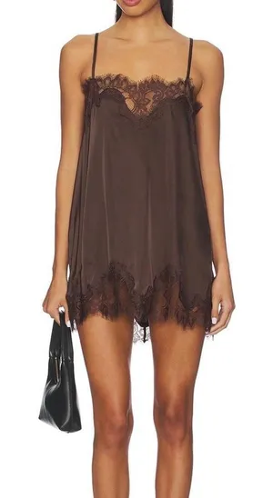 Kat the label olivia slip dress Brown Size L thumbnail 1