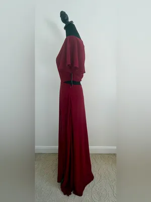 Lulus-Garden Bliss Burgundy Cutout Maxi Dress thumbnail 4