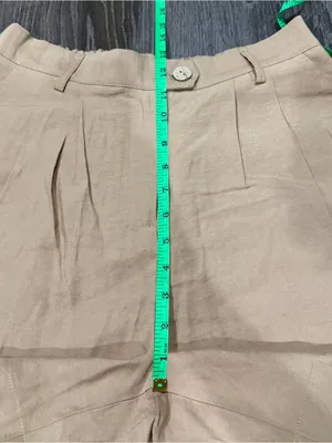 NWOT Halara Khaki High-Waisted Zipper Pocket Work Linen-Feel Shorts thumbnail 11