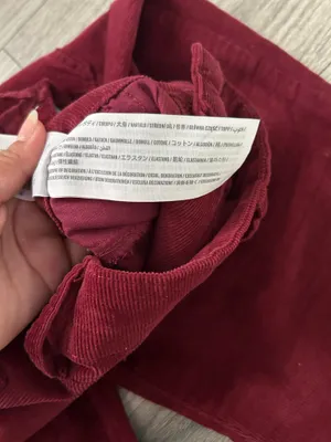 Hollister High-Rise Corduroy Pants Flare Deep Burgundy thumbnail 4