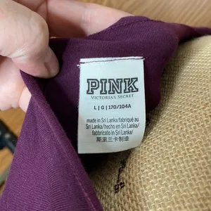 NWOT PINK Victoria’s Secret Maroon Tee Raw Edge Hem 100% Cotton Size Large thumbnail 7