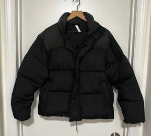 Fabletics | Women's Black / Coal Full Zip Quilted Puffer Jacket, Size XS thumbnail 1