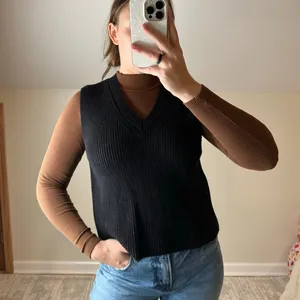 Zara: Black Knit Vest thumbnail 1